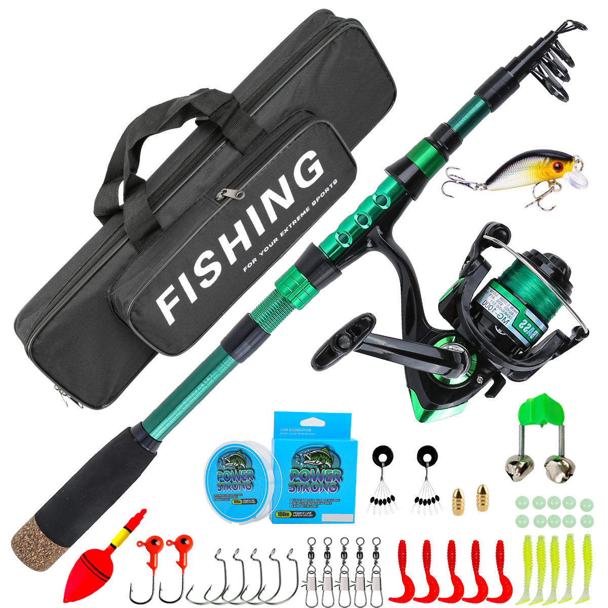 Fishing Line Box - Удочка телескопическая из карбона, 1,8 метра,
